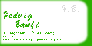 hedvig banfi business card